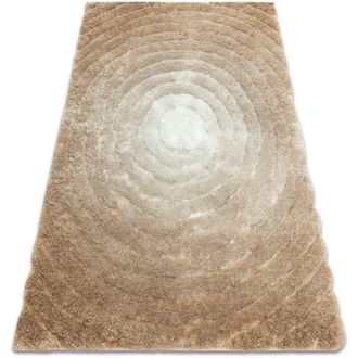 RugsX Rugsx - Alfombra Moderno Flim 008-b1 Moderno, Circulos - Structural Beige Beige 80x150 Cm