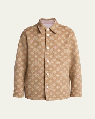 Casablanca Mens Wool Monogram Shirt Jacket
