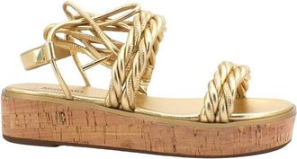 Michael Kors Platte Sandalen - Dames - Sandalen - Geel - 39 EU - Leer - Schoenen