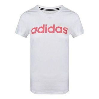 adidas (WMNS) adidas neo Alphabet Casual Round Neck Short Sleeve White GJ7918