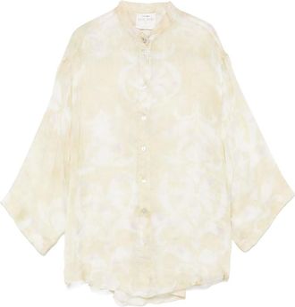 Forte_Forte floral-print shirt - women - Linen/Flax/Silk - I - Neutrals