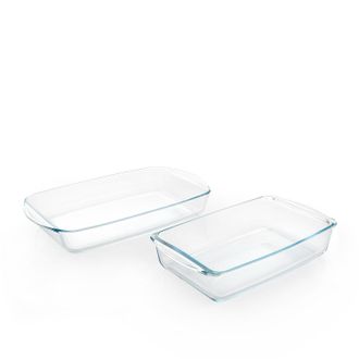 Pasabahce Set 2 pirofile in vetro 33x19 cm e 26x14 cm Pasabahce