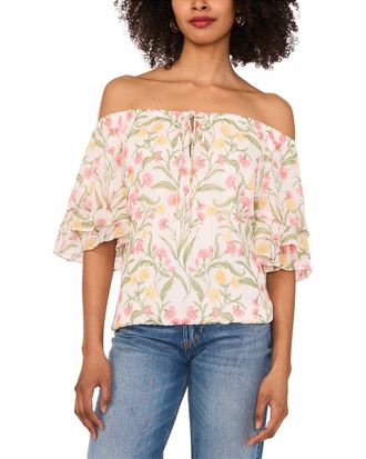 Vince Camuto Flutter Sleeve Top
