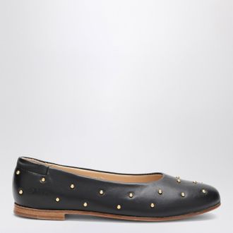 Chlo&eacute; Black ballet flats with small studs