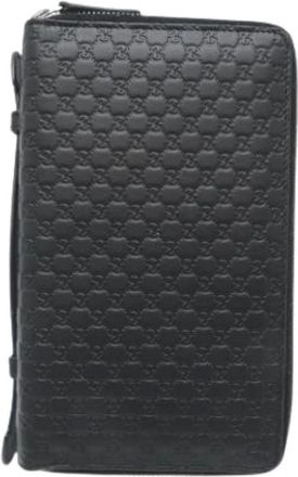 Gucci Pre-owned Clutches, male, Black, Size: ONE SIZE Pre-owned Long wallet (bi-fold)