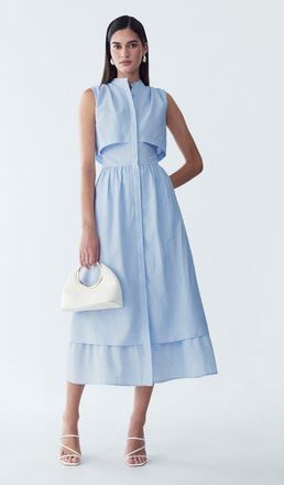 Willa Fallyn Midi Dress in Sky Blue - Wht at Nordstrom, Size 6