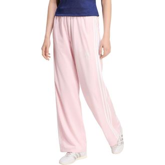 adidas High Rise Wide Leg Track Pants in Clear Pink at Nordstrom Rack, Size X-Small