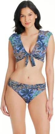 Bleu Rod Beattie By The Sea Sarong Bikini Bottom Womens Blue Hipster GBO2435
