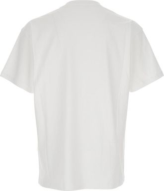 Givenchy Mens T-Shirt With Maxi Logo, White Cotton T-Shirts And Polos