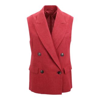 Max Mara Vests, female, Red, Size: XS Vests