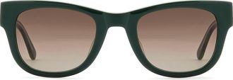 Fossil 50mm Gradient Square Sunglasses in Green/Brown Sf at Nordstrom