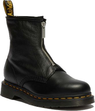 Dr. Martens 1460 Smooth Black Leather Zip Boots