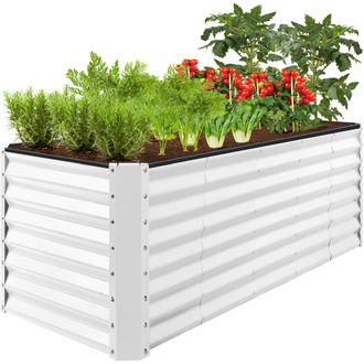 Best Choice Products 8x2x2ft Outdoor Metal Raised Garden Bed, Planter Box for Vegetables, Flowers, Herbs