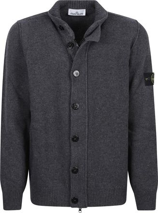 Stone Island Truien & Vesten, Heren, Grijs, M, Leer, Stone Island Truien