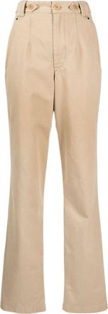 Isabel Marant Linali trousers - women - Cotton - 38 - Brown
