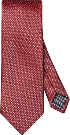 Eton Red Textured Solid Silk Tie in Medium Red at Nordstrom