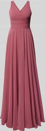 Troyden Collection Abendkleid mit gelegten Falten in Mauve, Gr&ouml;&szlig;e 44