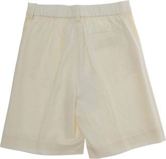 Maison Margiela Girls Bermuda Shorts Wide-Leg Beige Wool