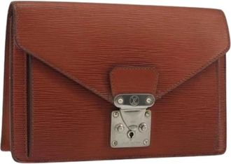 Louis Vuitton Pre-owned Vintage Clutch - Dames - Vintage Clutch - Bruin - ONE Size - Leer - Vintage