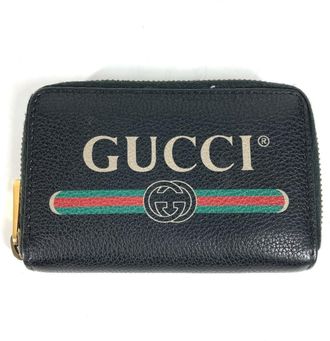 Gucci Black Leather Coin Purse/Coin Case (Pre-Owned)
