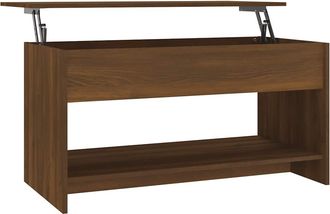 vidaXL Mesa De Centro Madera De Ingenier&iacute;a Roble Marr&oacute;n 102x50x52,5cm Vidaxl
