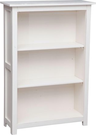 Biscottini International Biscottini - Peque&ntilde;a Biblioteca De Estilo Country De Madera Maciza De Tilo Acabada Con Efecto Blanco Envejecido 68x25x98 Cm