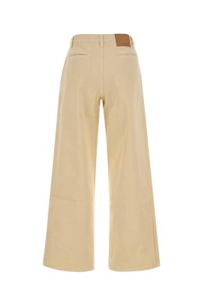 Magda Butrym Womens Sand Denim Jeans Beige Exterior: Cotton