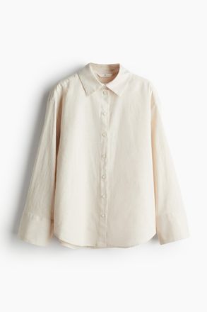 H&M Bluse aus Leinenmix - Beige