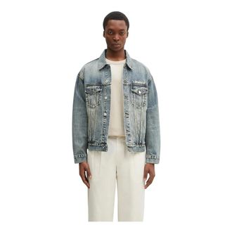 A Bathing Ape Gedistilleerde 13Oz Denim Trucker Jacket - Heren - Spijkerjassen - Blauw - XL - Leer - Jassen