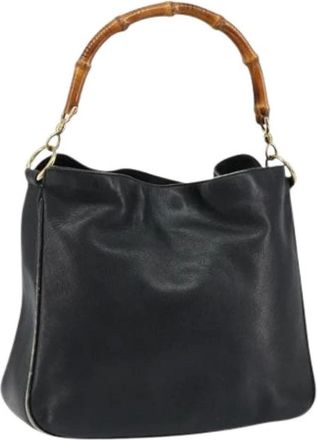 Gucci Pre-owned Handbags, female, Black, Size: ONE SIZE Pre-owned Vintage Leather Handbag