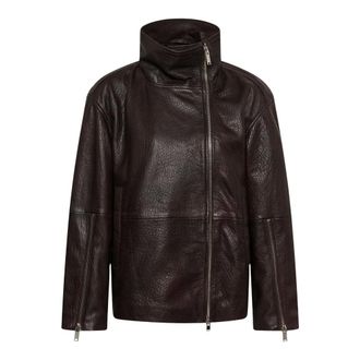 Soaked In Luxury Ginnie High Collar Jacket - Dames - Jassen - Bruin - Maat: XS Leer