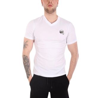 Karl Lagerfeld Tops, Heren, Wit, M, T-Shirt