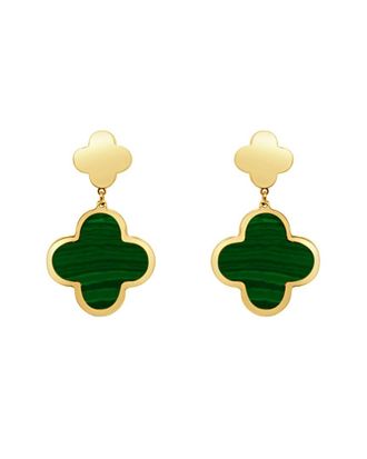 Italian Gold, Inc 14K Malachite Dangle Earrings