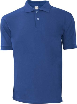 Generic Mens Plain Poly Cotton Pique Polo Ribbed Collar T-Shirt (5XL, Dark Blue)