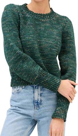 Allison New York Charlotte Sweater In Green Spacedye