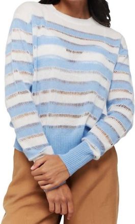Brodie Beach Stripe Crew Sweater In Splash