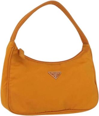 Prada Pre-owned Shoulder Bags, female, Orange, Size: ONE SIZE Pre-owned Vintage Hand Bag