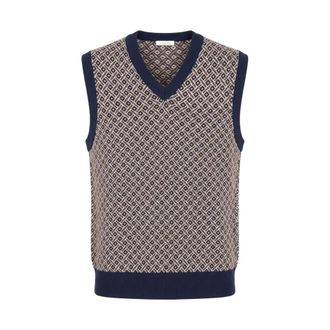 Malo V-hals Gebreide Vest - Heren - Truien - Blauw - Maat: XL Katoen