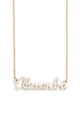 BaubleBar Personalized Pendant Necklace in Blonde at Nordstrom