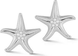 Sphera Milano Starfish Stud Earrings in Silver at Nordstrom Rack