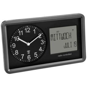 TFA Dostmann Tfa Dostmann 60.3552.01 Reloj De Pared Negro Con Radio Control
