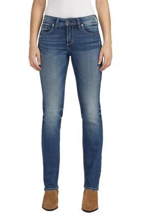 Silver Jeans Co Suki Low Rise Straight Leg Jeans in Indigo at Nordstrom, Size 32 X 31