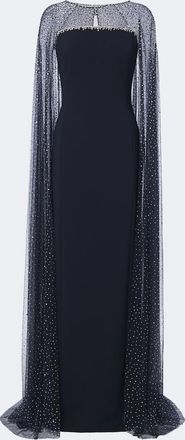 Jenny Packham Vestido de fiesta Moxie adornado con capa