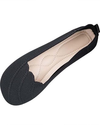 Generic Black Women Flat Bottom Loafers with A Round Toe and Mesh Design for Easy Wear in Various Occasions