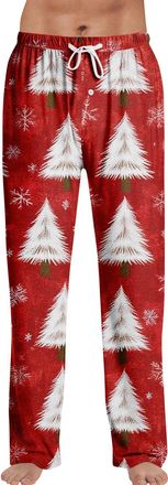 Generic Mens Pyjama Bottoms, Christmas Pajama Pants with Novelty Prints, Soft Stretch Fabric Nightwear, Elastic Waistband & Pockets, Comfortable Pyjamas for M