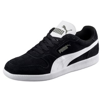 Puma Sneaker PUMA ICRA TRAINER SD, Damen, Gr. 42,5, schwarz-weiss (schwarz, wei&szlig;), Leder, unifarben mit Farbeinsatz, Schuhe Sneaker