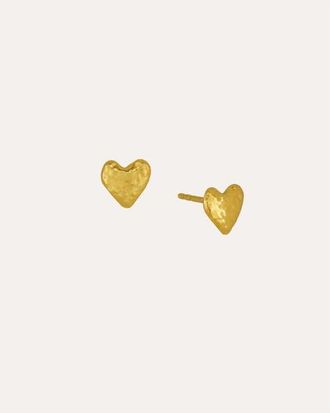 Ottoman Hands Hammered Heart Studs in Gold at Nordstrom