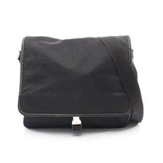 Prada Pre-owned Cross Body Bags, female, Black, Size: ONE SIZE Pre-owned Vintage Nylon Messenger Shoulder Bag