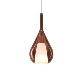 Netlighting Kalique Ill 18cm Teardrop Dome Pendant Ceiling Light Copper 1x E27