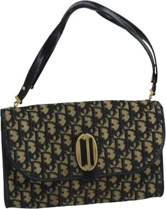 Dior Pre-owned Shoulder Bags, female, Multicolor, Size: ONE SIZE Pre-owned Trotter Canvas Shoulder Bag